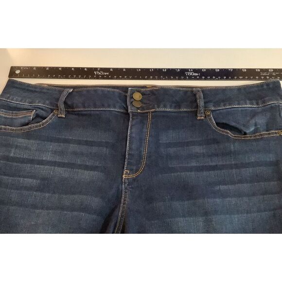 Soho Jeans Curve Creator Leggings Size 20 Stretch Blue midrise - Picture 4 of 9